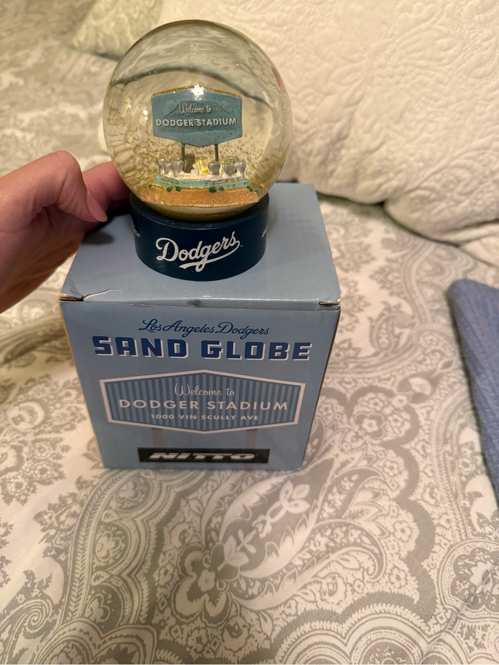 Los Angeles Dodgers Blue Sand Globe - Team Logo Decor